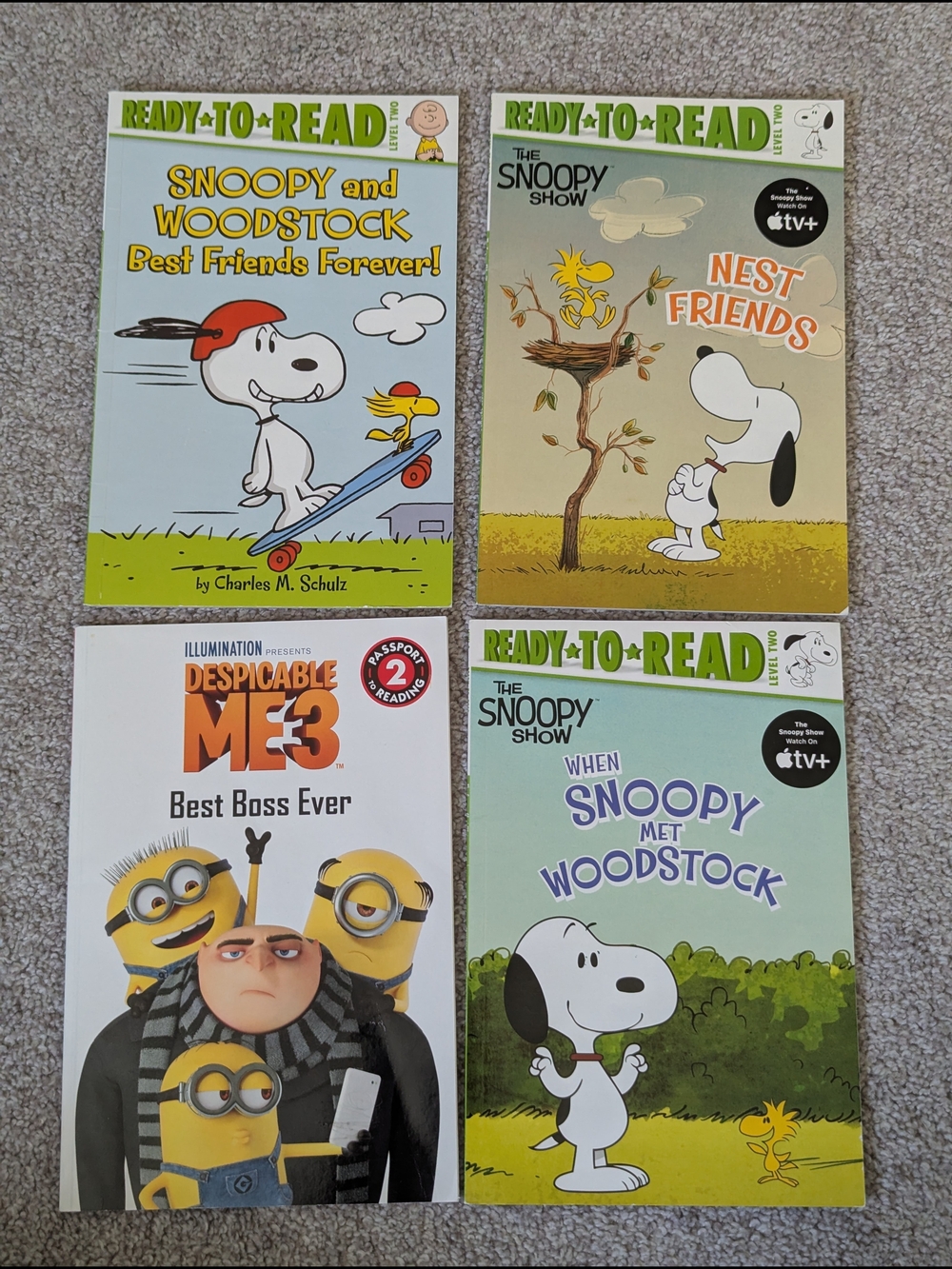 Peanuts Snoopy And Woodstock Books Plus One Despicable Me 3 Book